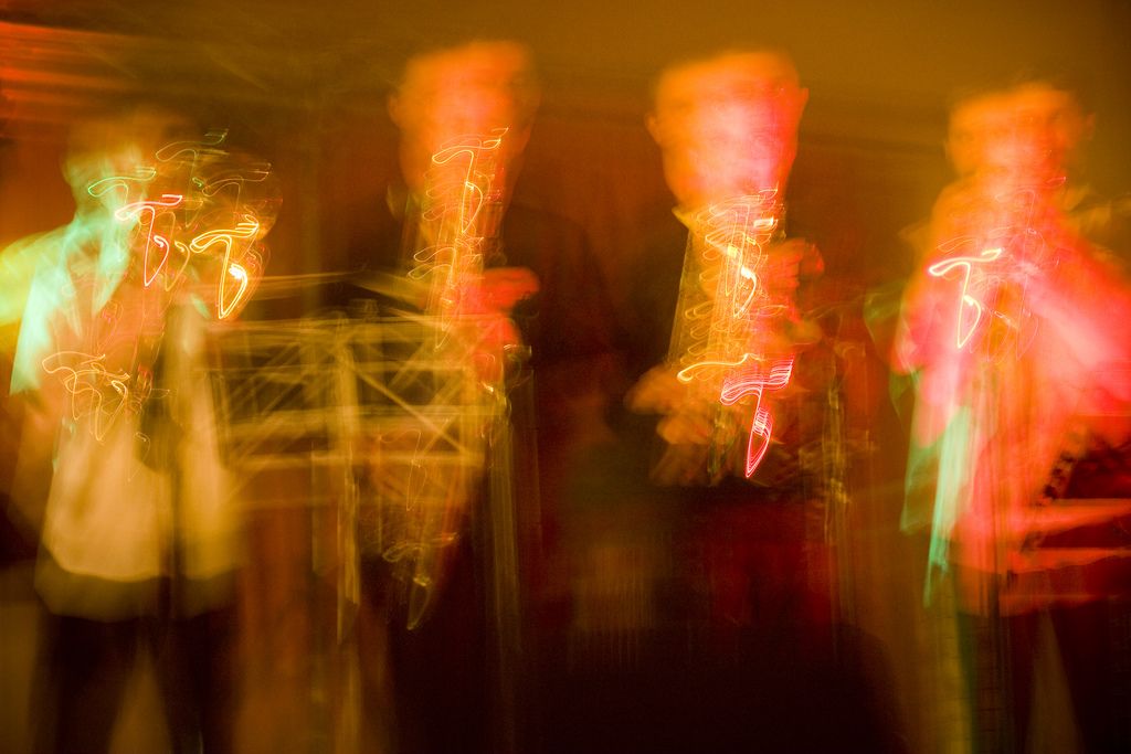 Musiciens, filé de lumière